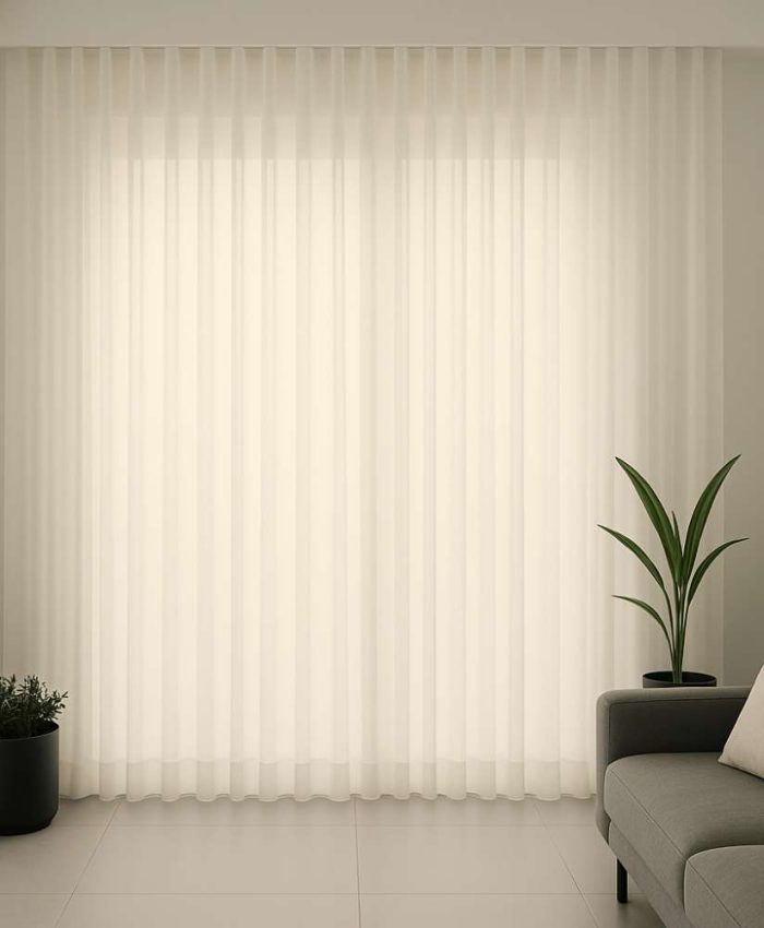 Cortina Wave Sala Trilho wave 2m X 2,60m Linho​