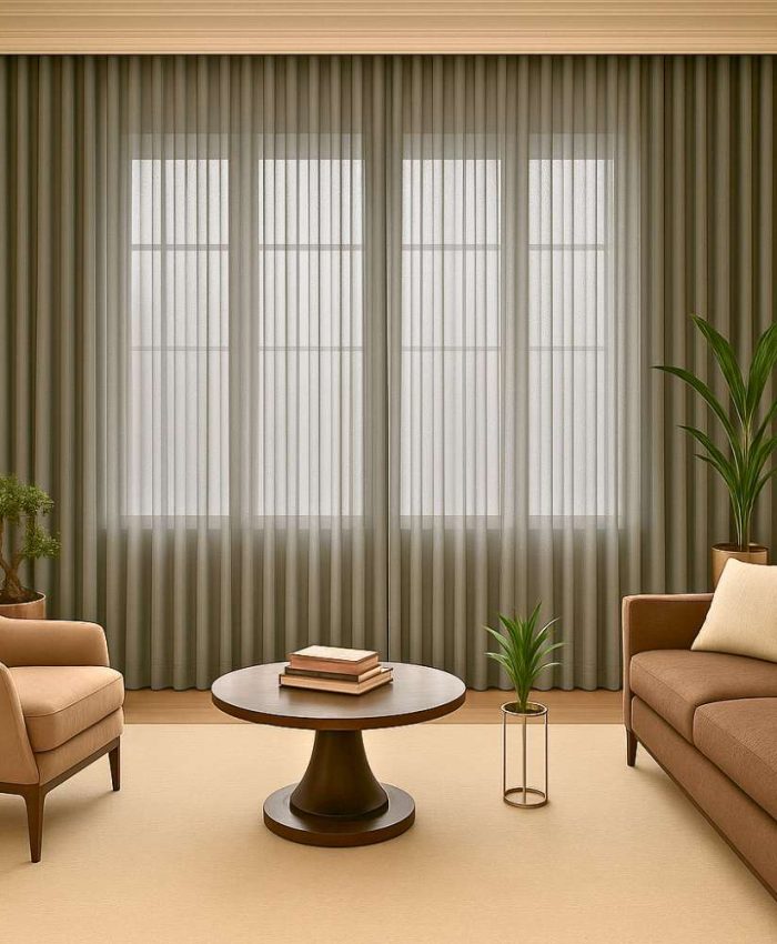 Cortina Wave Sala Trilho wave 2.5m X 2,60m Linho​