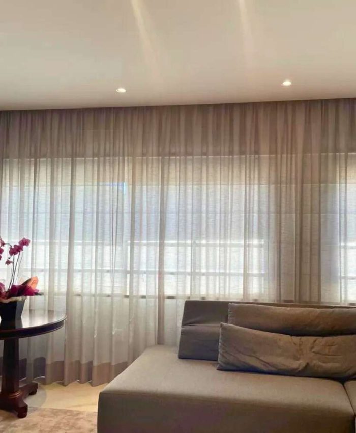 Cortina Wave Sala Trilho wave 4m X 2,60m Linho​